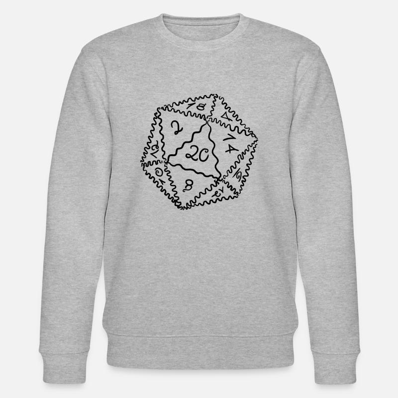 D20 Würfel - Stanley/Stella Unisex Bio-Sweatshirt CHANGER  - Grau meliert