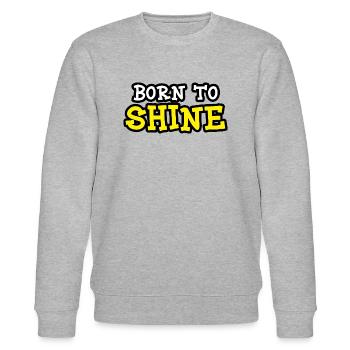Geboren um zu scheinen - Stanley/Stella Unisex Bio-Sweatshirt CHANGER  - Grau meliert - Vorne - Nik (191cm) & Marisol (170cm)