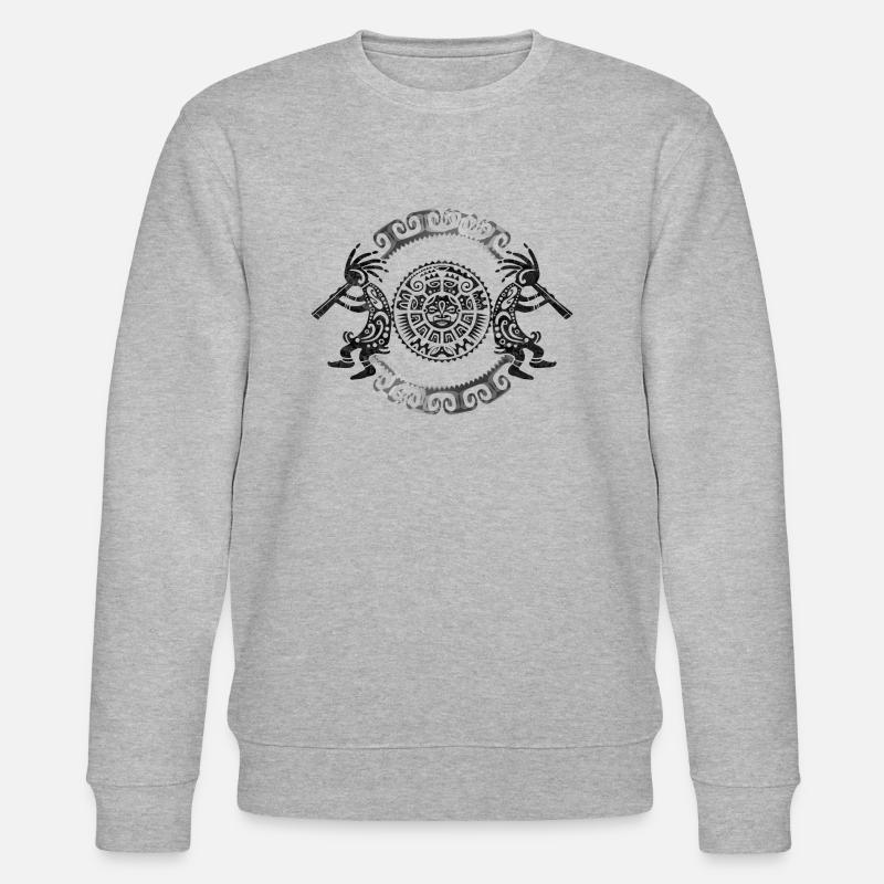 Kokopelli Duo - Mask - Circle 1 - Stanley/Stella CHANGER Unisex Organic Sweatshirt - heather grey