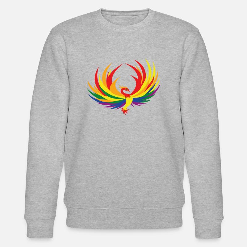 Regenbogenfahne, Phönix - Stanley/Stella Unisex Bio-Sweatshirt CHANGER  - Grau meliert
