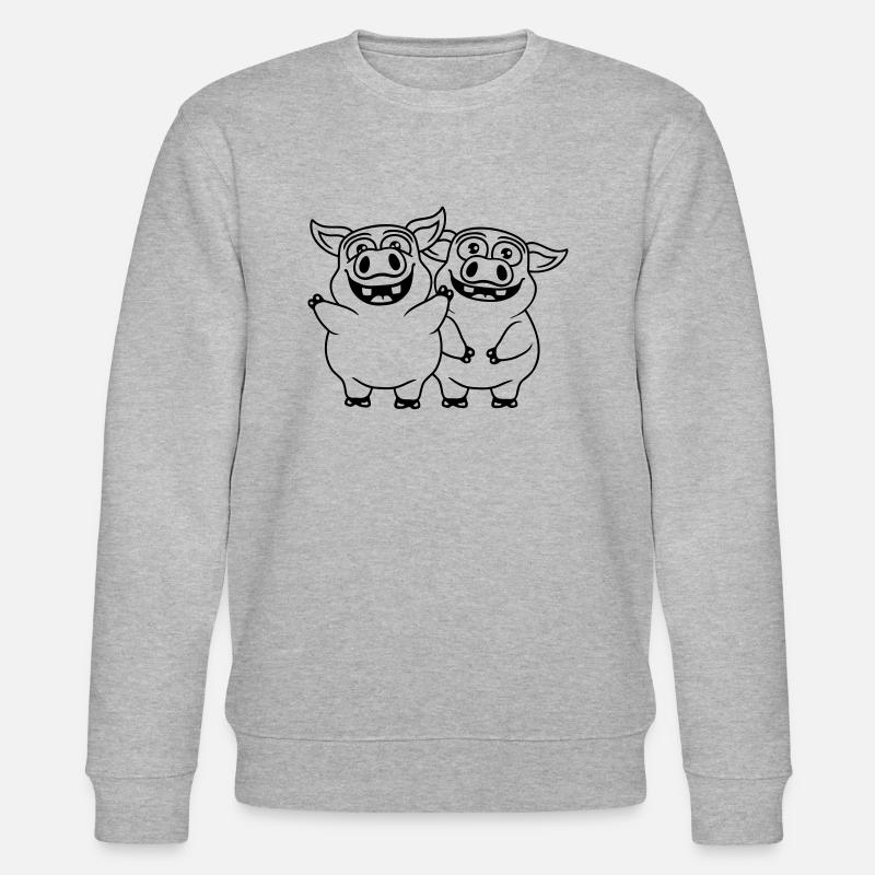 Amis équipe drôles cochons - Sweat bio CHANGER Stanley/Stella Unisexe - gris chiné