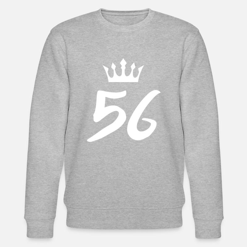 56 Number crown - Stanley/Stella CHANGER Unisex Organic Sweatshirt - heather grey