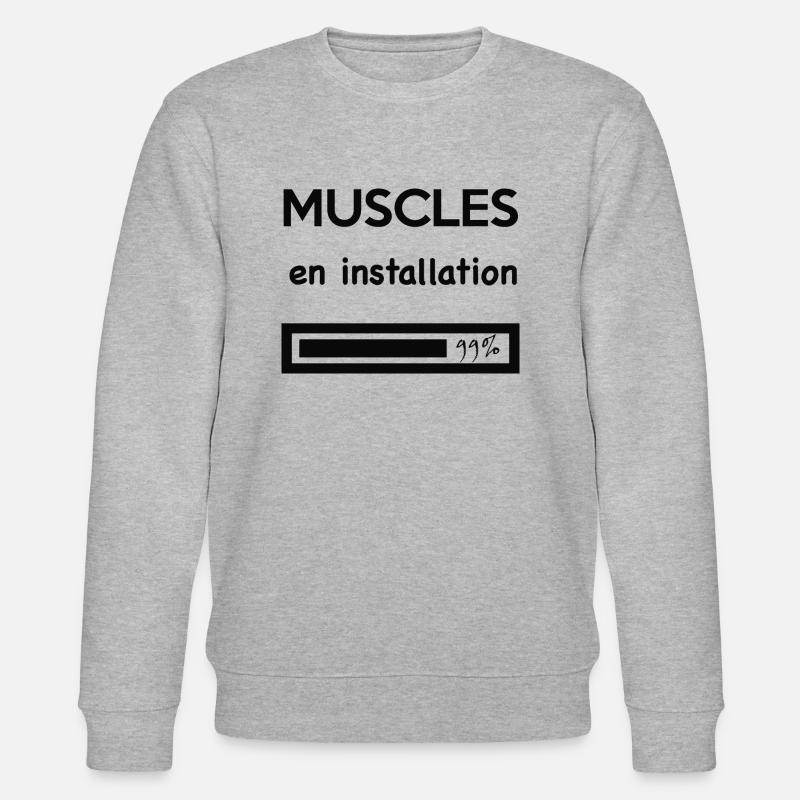 Muscles en installation - Sweat bio CHANGER Stanley/Stella Unisexe - gris chiné