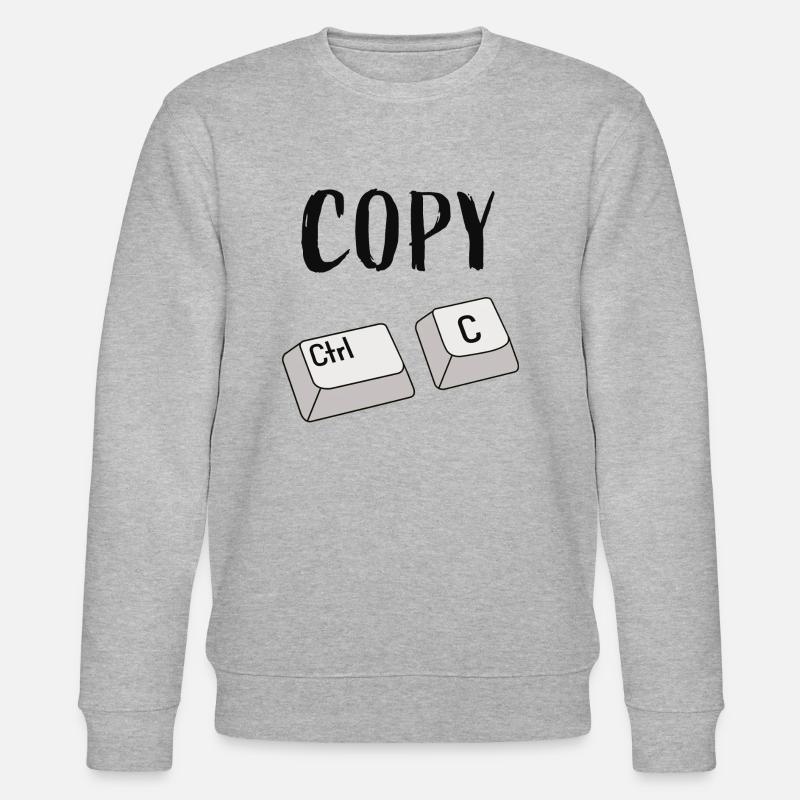 Ctrl C Copy - Stanley/Stella CHANGER Unisex Organic Sweatshirt - heather grey