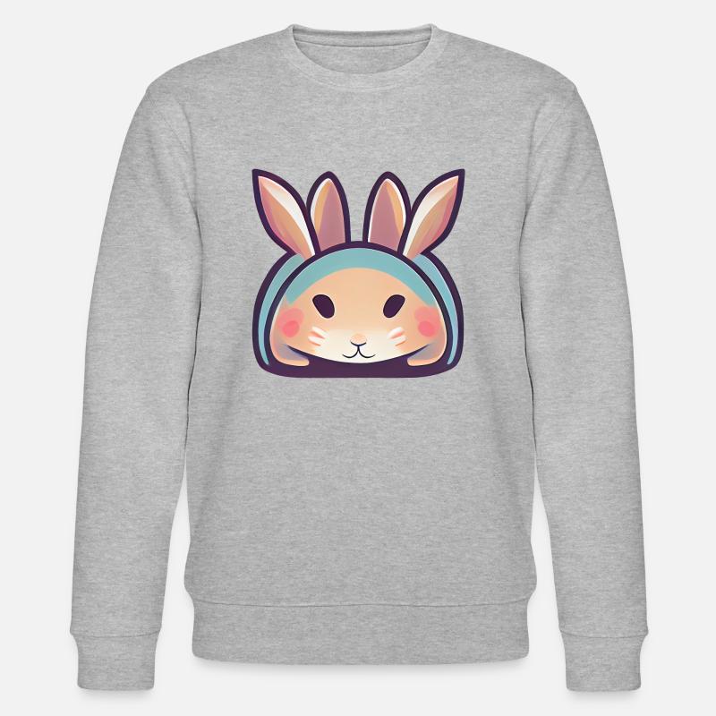 Rabbit / Hase - Stanley/Stella Unisex Bio-Sweatshirt CHANGER  - Grau meliert