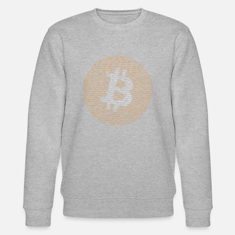 Bitcoin 0 und 1 - Stanley/Stella Unisex Bio-Sweatshirt CHANGER  - Grau meliert