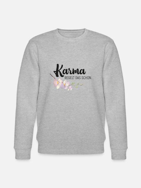 Karma regelt das schon - Stanley/Stella Unisex Bio-Sweatshirt CHANGER - Grau meliert