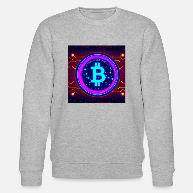 Bitcoin connecté à la matrice - Sweat bio CHANGER Stanley/Stella Unisexe - gris chiné