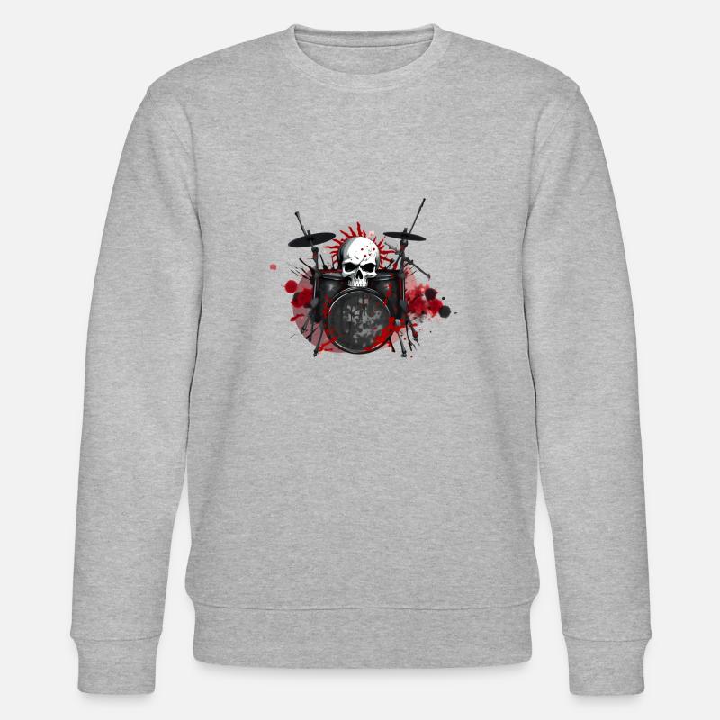 Drums crazy - Stanley/Stella Unisex Bio-Sweatshirt CHANGER  - Grau meliert