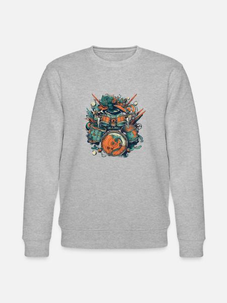 Drums big - Stanley/Stella Unisex Bio-Sweatshirt CHANGER - Grau meliert