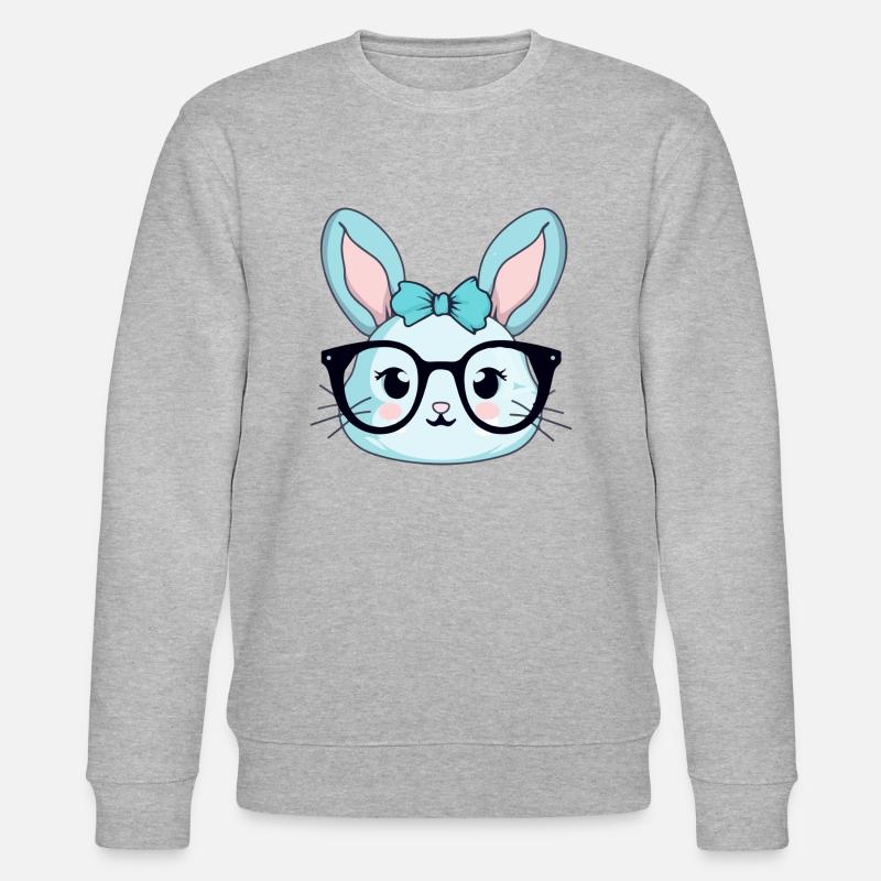 Mina the rabbit - Stanley/Stella CHANGER Unisex Organic Sweatshirt - heather grey