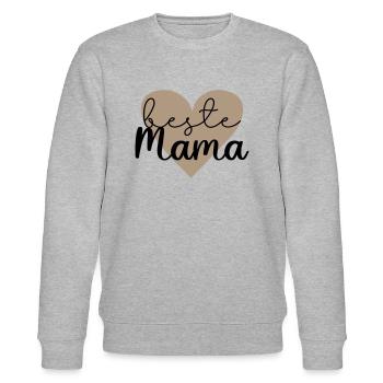 beste Mama - Stanley/Stella Unisex Bio-Sweatshirt CHANGER  - Grau meliert - Vorne - Nik (191cm) & Marisol (170cm)