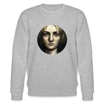 Woman Portrait - Abstract - Stanley/Stella Unisex Bio-Sweatshirt CHANGER  - Grau meliert - Vorne - Nik (191cm) & Marisol (170cm)