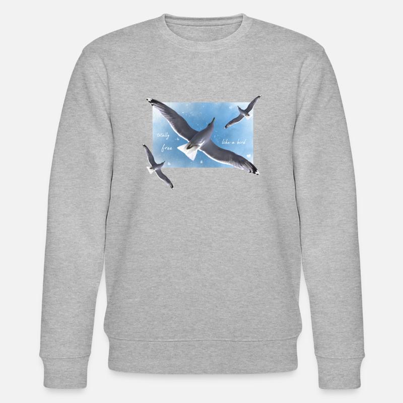 frei sein wie ein Vogel - Stanley/Stella Unisex Bio-Sweatshirt CHANGER  - Grau meliert