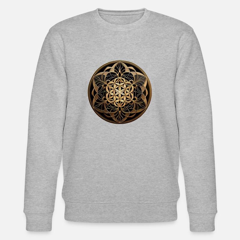 Blume des Lebens - Stanley/Stella Unisex Bio-Sweatshirt CHANGER  - Grau meliert