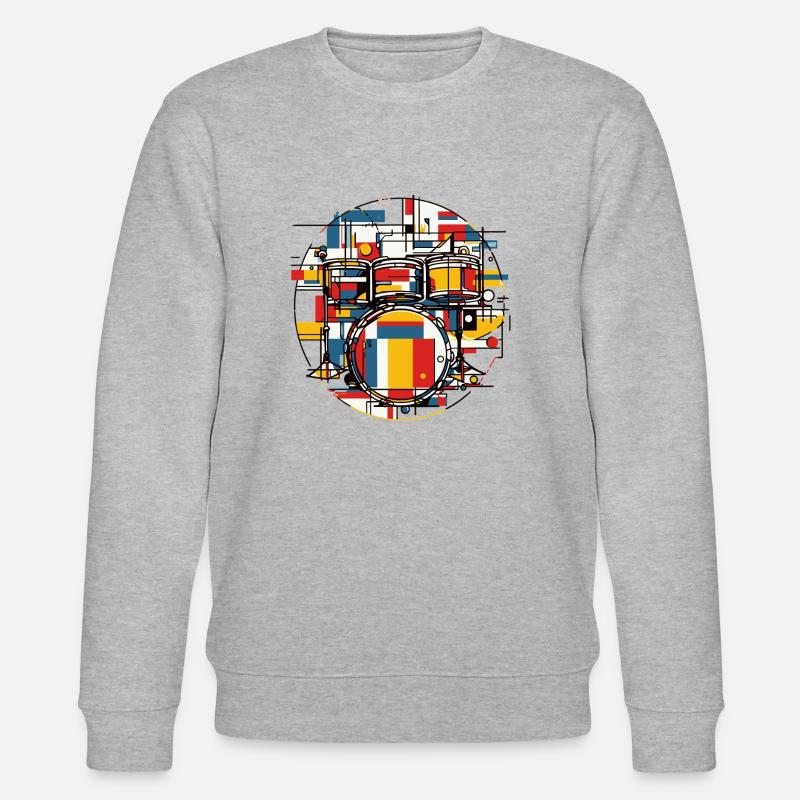 Drums Schlagzeug - Stanley/Stella Unisex Bio-Sweatshirt CHANGER  - Grau meliert