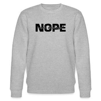 Nope Not Today BLK - Stanley/Stella Unisex Bio-Sweatshirt CHANGER  - Grau meliert - Vorne - Nik (191cm) & Marisol (170cm)