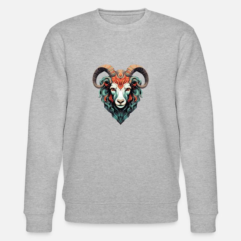 Widder Tier - Stanley/Stella Unisex Bio-Sweatshirt CHANGER  - Grau meliert