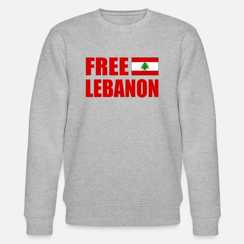 free lebanon - libanon - Stanley/Stella Unisex Bio-Sweatshirt CHANGER  - Grau meliert