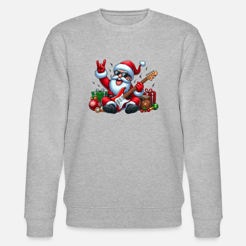 Santa Rock 4 - Stanley/Stella Unisex Bio-Sweatshirt CHANGER  - Grau meliert