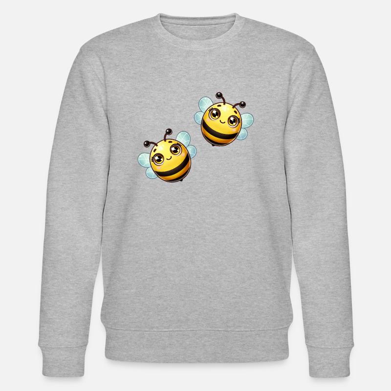 Biene Comic - Stanley/Stella Unisex Bio-Sweatshirt CHANGER  - Grau meliert