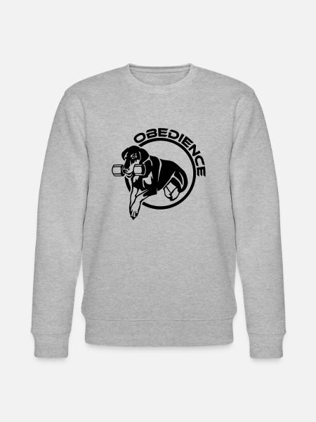 453 Dobermann Obedience - Stanley/Stella Unisex Bio-Sweatshirt CHANGER - Grau meliert