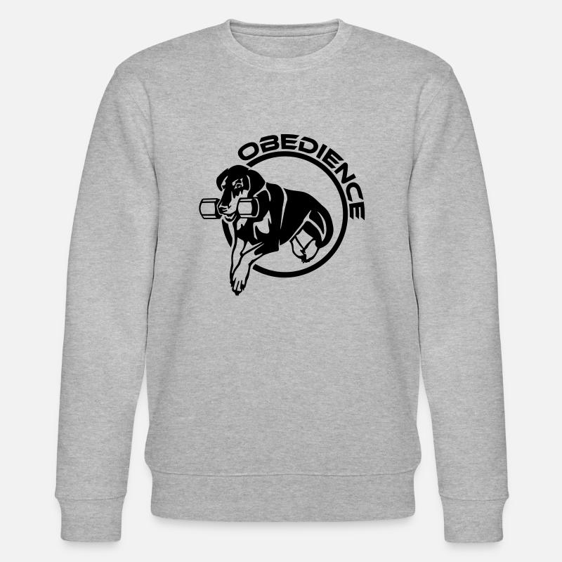 453 Dobermann Obedience - Stanley/Stella Unisex Bio-Sweatshirt CHANGER  - Grau meliert