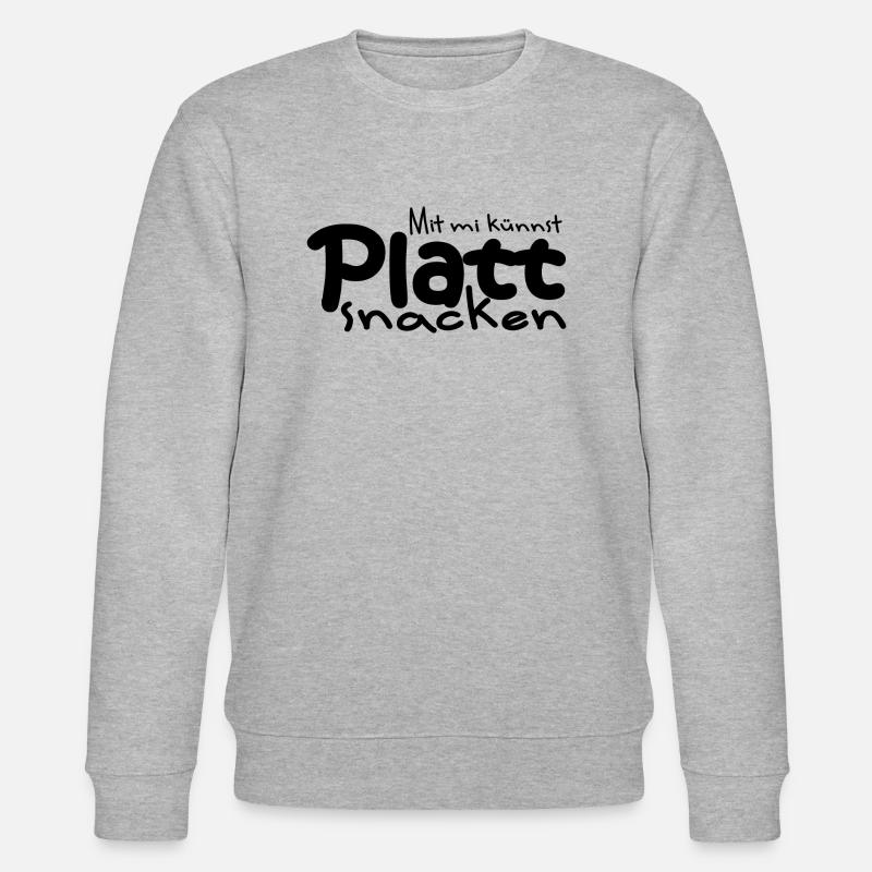Platt snacken 2 - Stanley/Stella Unisex Bio-Sweatshirt CHANGER  - Grau meliert