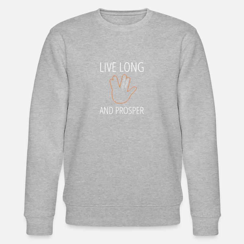 Live Long and Prosper - Stanley/Stella Unisex Bio-Sweatshirt CHANGER  - Grau meliert