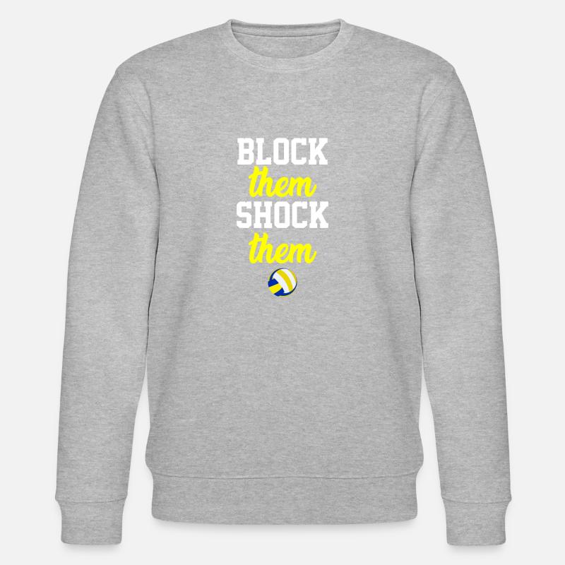 Bloc de volley-ball en disant - Sweat bio CHANGER Stanley/Stella Unisexe - gris chiné