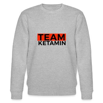 Ketamin Keta Techno Droge Druffie Geschenkidee - Stanley/Stella Unisex Bio-Sweatshirt CHANGER  - Grau meliert - Vorne - Nik (191cm) & Marisol (170cm)