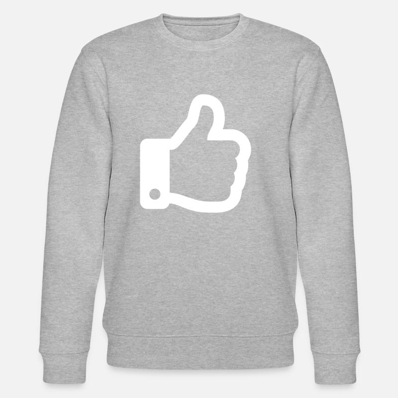 Thumbs Up White - Stanley/Stella Unisex Bio-Sweatshirt CHANGER  - Grau meliert