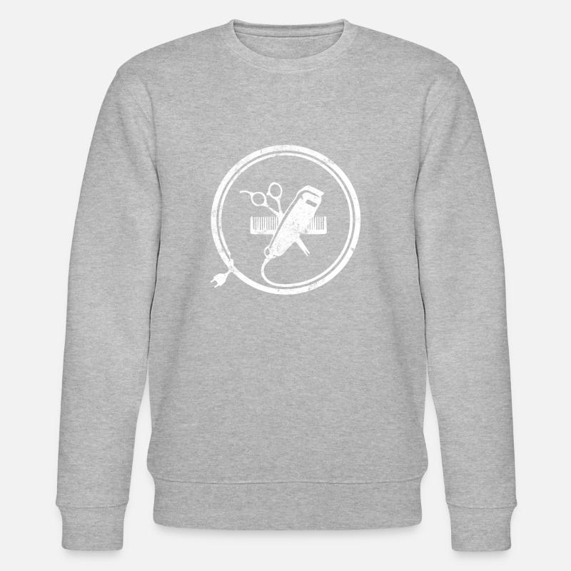 Barber Barber Icon Logo - Stanley/Stella CHANGER Unisex Organic Sweatshirt - heather grey