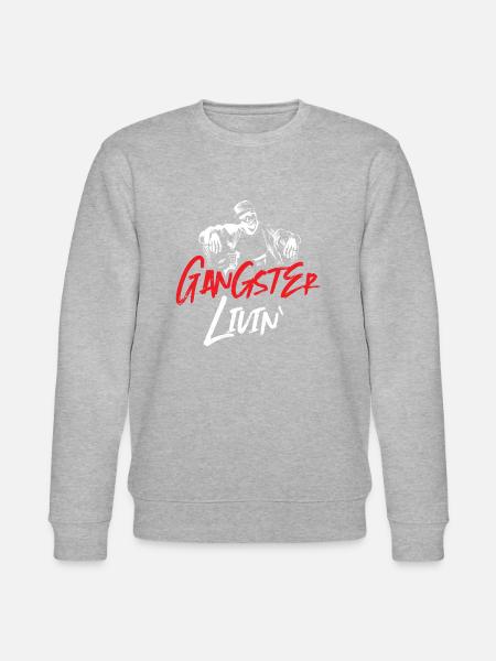 gangster leben - Stanley/Stella Unisex Bio-Sweatshirt CHANGER  - Grau meliert