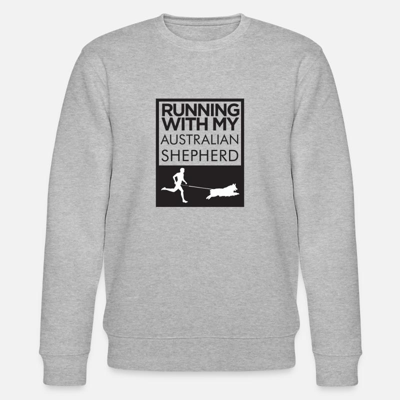 Australischer Schäferhund Hunderasse - Stanley/Stella Unisex Bio-Sweatshirt CHANGER  - Grau meliert