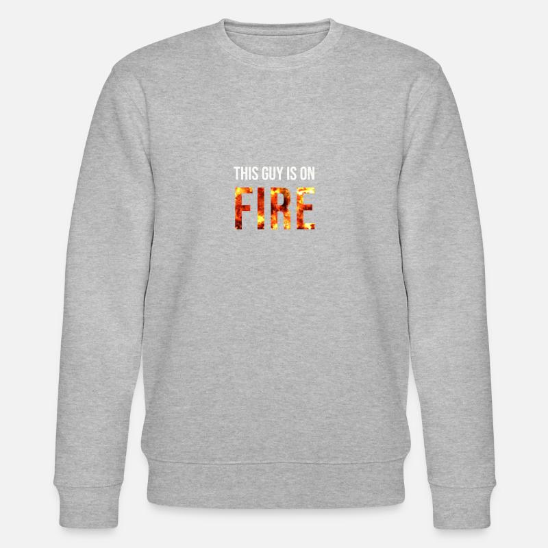 ON FIRE MANN - Stanley/Stella Unisex Bio-Sweatshirt CHANGER  - Grau meliert