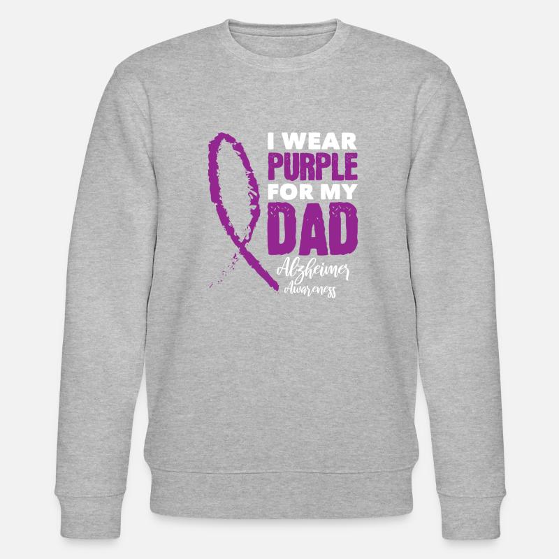 Alzheimer Purple - Stanley/Stella Unisex Bio-Sweatshirt CHANGER  - Grau meliert