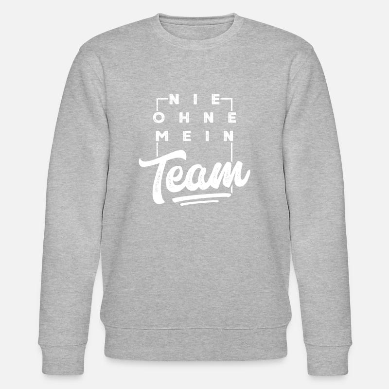 mein team spruch - Stanley/Stella Unisex Bio-Sweatshirt CHANGER - Grau meliert