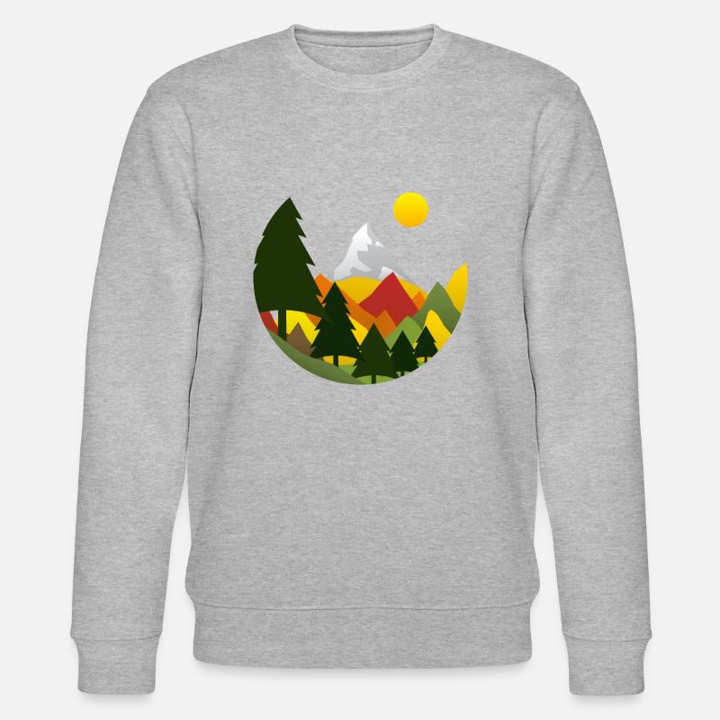 Berge Gebirge Herbst - Stanley/Stella Unisex Bio-Sweatshirt CHANGER - Grau meliert