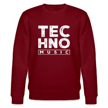 techno music - Stanley/Stella Unisex Bio-Sweatshirt CHANGER  - Burgunderrot - Vorne - Nik (191cm) & Marisol (170cm)