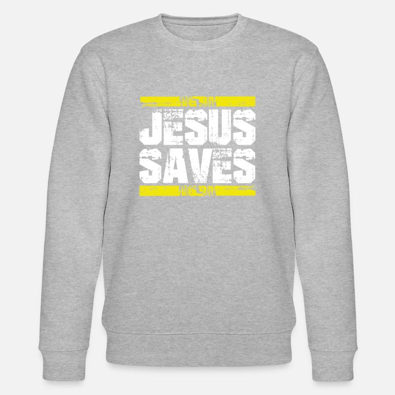 Jésus sauve sauve - Sweat bio CHANGER Stanley/Stella Unisexe - gris chiné