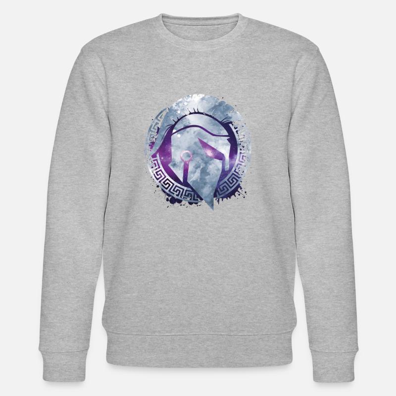 Symbole casque spartiate - Sweat bio CHANGER Stanley/Stella Unisexe - gris chiné