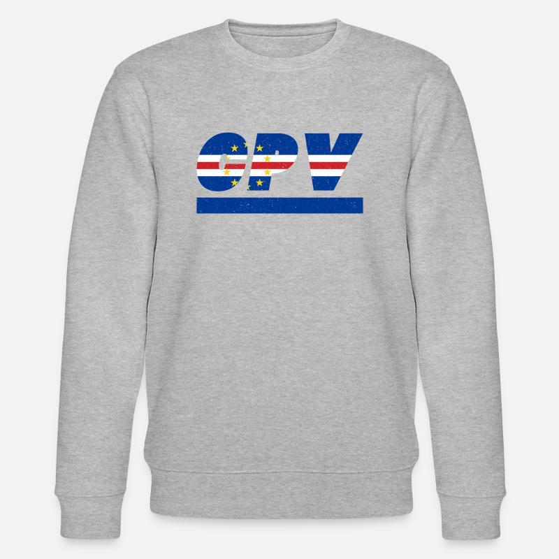 Cap-Vert Drapeau drapeau CPV - Sweat bio CHANGER Stanley/Stella Unisexe - gris chiné