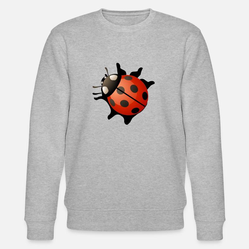 Marienkäfer Rot Geschenk Geschenkidee - Stanley/Stella Unisex Bio-Sweatshirt CHANGER  - Grau meliert