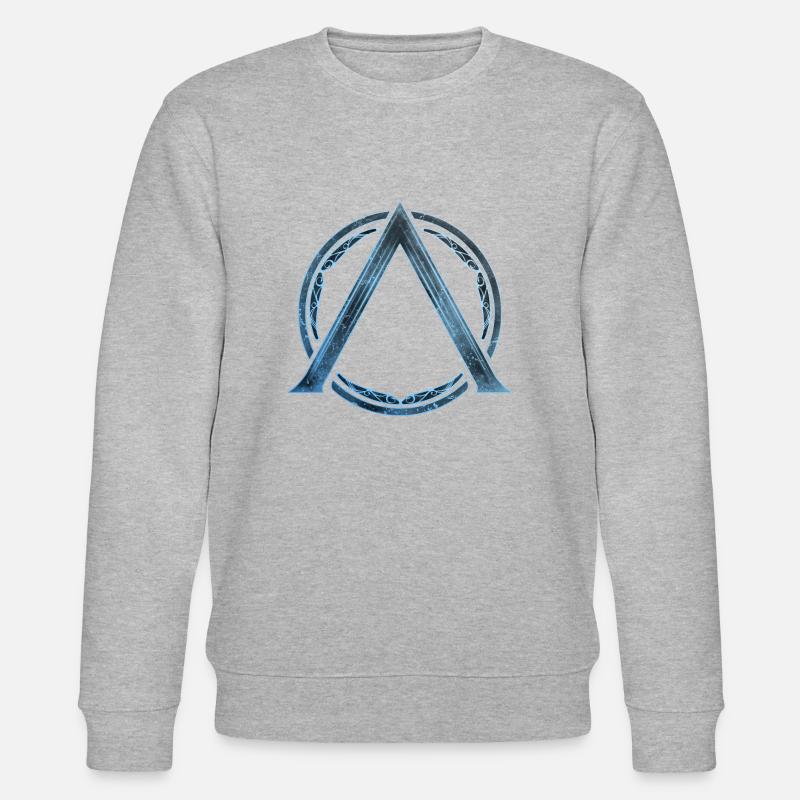 Sparta Lambda icon blue ice - Stanley/Stella CHANGER Unisex Organic Sweatshirt - heather grey