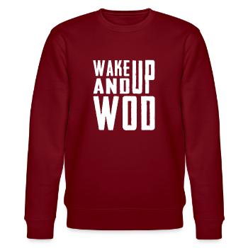 Wake Up And WOD - Sweat bio CHANGER Stanley/Stella Unisexe - bordeaux - Devant - Nik (191cm) & Marisol (170cm)