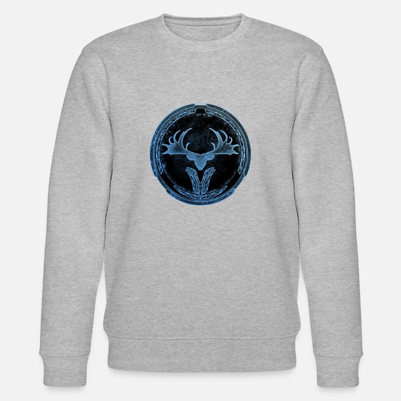 Megaloceros Hirsch Keltisch - Stanley/Stella Unisex Bio-Sweatshirt CHANGER  - Grau meliert
