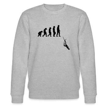 Evolution Apnoe Tauchen - Stanley/Stella Unisex Bio-Sweatshirt CHANGER  - Grau meliert - Vorne - Nik (191cm) & Marisol (170cm)