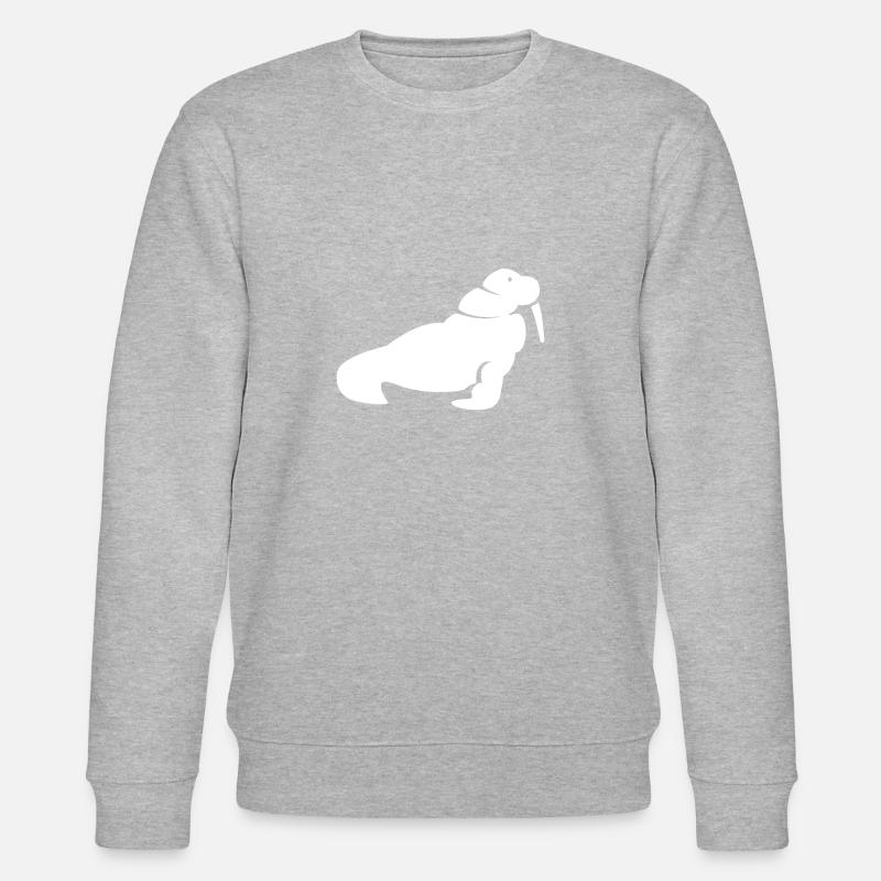 Walrus White - Stanley/Stella Unisex Bio-Sweatshirt CHANGER  - Grau meliert