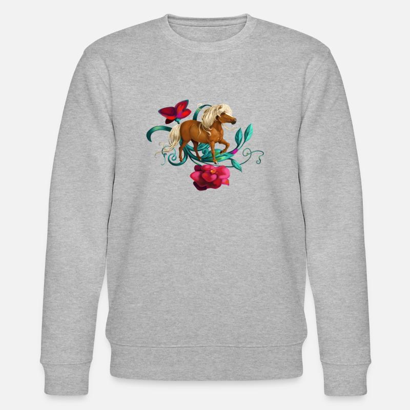 Kamelien Pony - Stanley/Stella Unisex Bio-Sweatshirt CHANGER  - Grau meliert